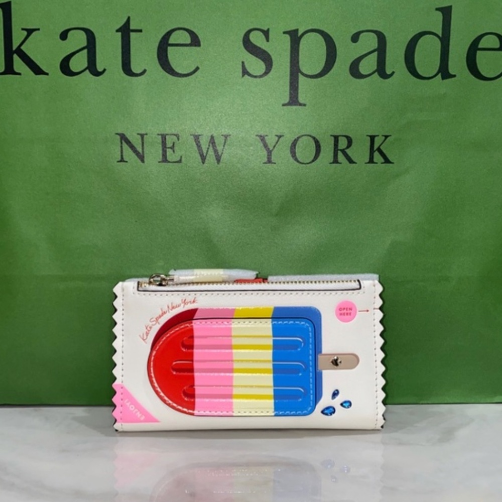 Kate Spade Popsicle Small Slim Bifold Wallet NWT